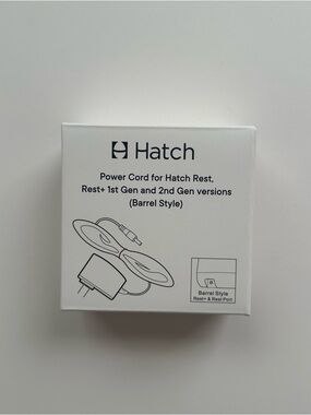 Hatch Power Cord (Barrel Style) in White